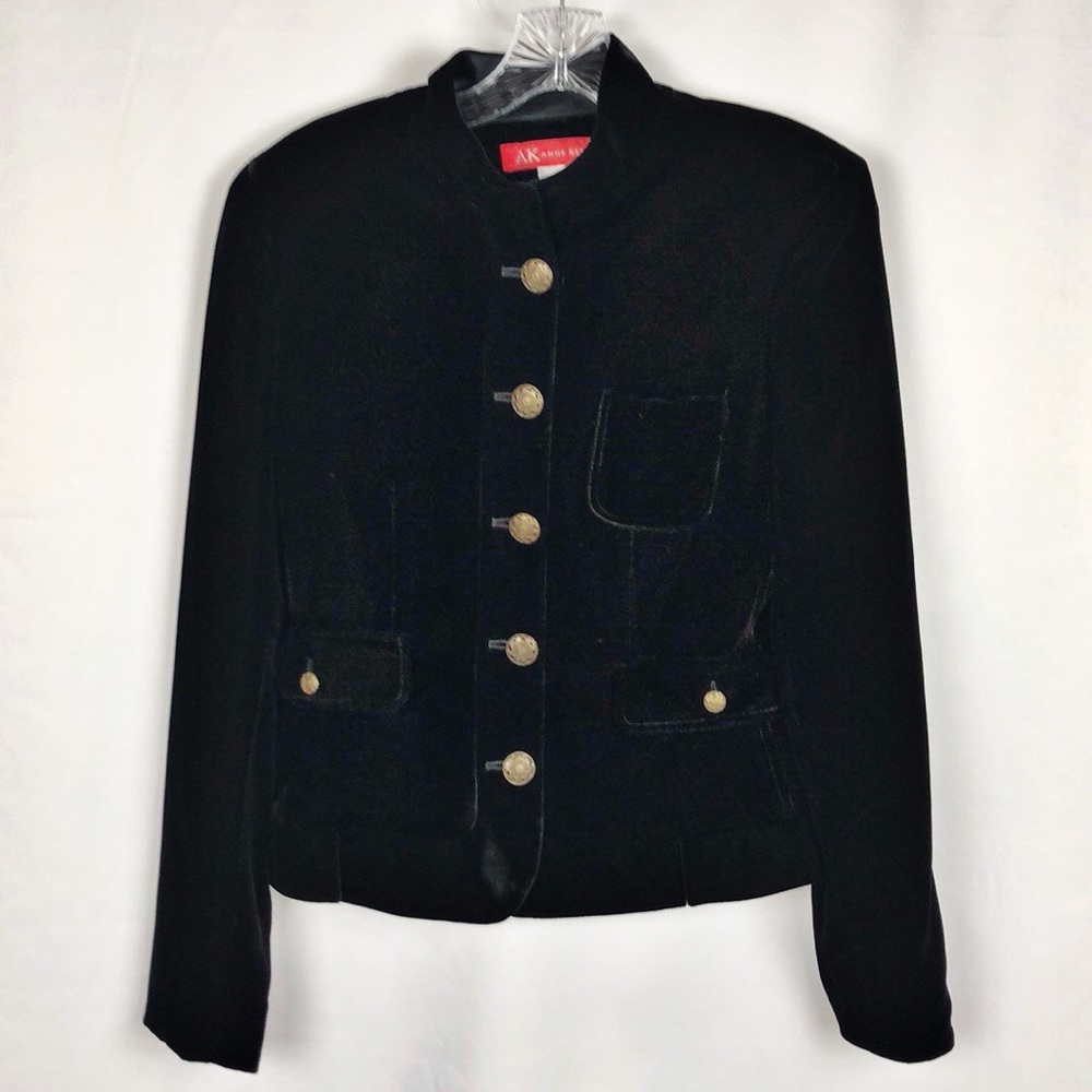 Ann Klein Jacket Women’s Size 4 Black Velvet